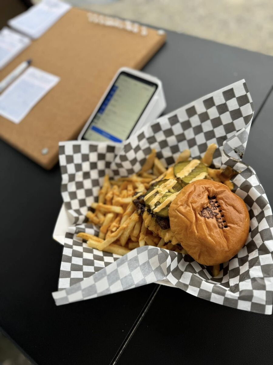 A City Boy burger and a side of fries